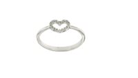 Ring in White Gold Zircone AN3322_9K_ZIRC_CUORE